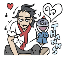 AsB - 106 ONE WORD MAN sticker #10380247