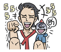 AsB - 106 ONE WORD MAN sticker #10380253