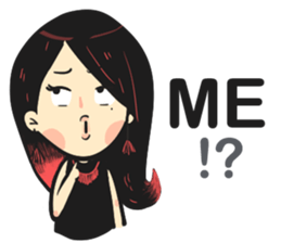 Ellie : Grumpy girl sticker #10380390