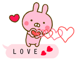 Rabbit Usahina Love Balloon sticker #10380708