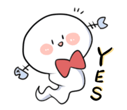 Intimidating to  cute ghost sticker #10380808
