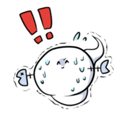 Intimidating to  cute ghost sticker #10380822