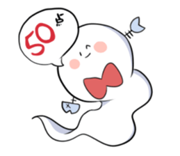 Intimidating to  cute ghost sticker #10380827