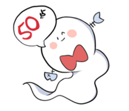 Intimidating to  cute ghost sticker #10380827