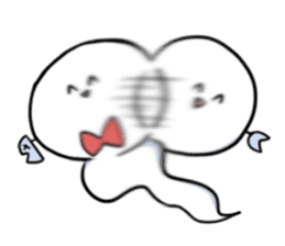 Intimidating to  cute ghost sticker #10380831