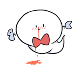 Intimidating to  cute ghost sticker #10380832