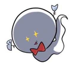 Intimidating to  cute ghost sticker #10380833
