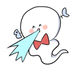 Intimidating to  cute ghost sticker #10380836
