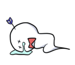 Intimidating to  cute ghost sticker #10380838