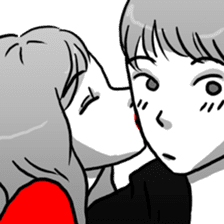 Manga couple in love 2 sticker #10382044