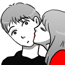 Manga couple in love 2 sticker #10382047