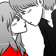 Manga couple in love 2 sticker #10382052