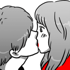 Manga couple in love 2 sticker #10382056