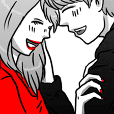 Manga couple in love 2 sticker #10382057