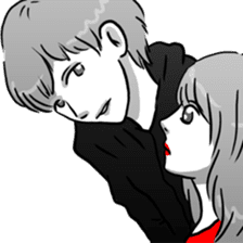 Manga couple in love 2 sticker #10382062