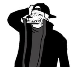 dog men sticker #10382721