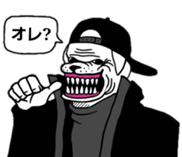 dog men sticker #10382722