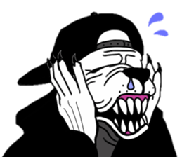 dog men sticker #10382727