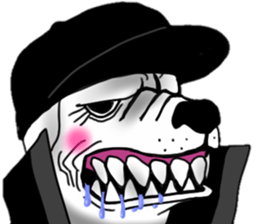 dog men sticker #10382733