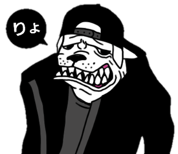 dog men sticker #10382734