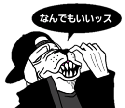 dog men sticker #10382735