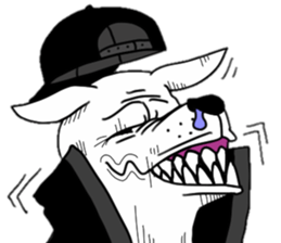 dog men sticker #10382749