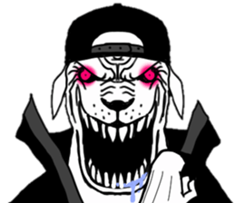 dog men sticker #10382751