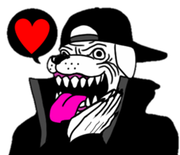 dog men sticker #10382758