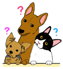 Hachi and Coro 2 with friends sticker #10383940