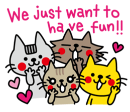 CATS & PEACE -English version- sticker #10385220