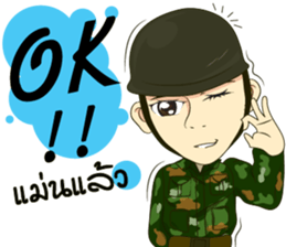 Police/Soldier thailand v.Eng/Isan sticker #10385469
