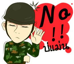 Police/Soldier thailand v.Eng/Isan sticker #10385470
