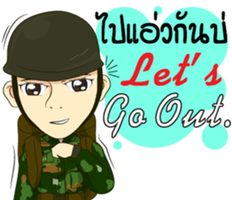 Police/Soldier thailand v.Eng/Isan sticker #10385475