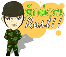 Police/Soldier thailand v.Eng/Isan sticker #10385485