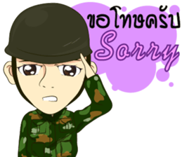 Police/Soldier thailand v.Eng/Isan sticker #10385488
