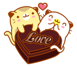 Niu Niu Cat "Lovers" sticker #10386576