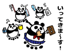 Marumaru-Panda!4patterns of 10 greetings sticker #10387153
