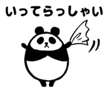 Marumaru-Panda!4patterns of 10 greetings sticker #10387156