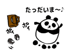 Marumaru-Panda!4patterns of 10 greetings sticker #10387161