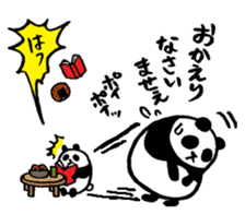 Marumaru-Panda!4patterns of 10 greetings sticker #10387166