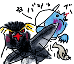 Matsuoka and funny creatures4 sticker #10388105