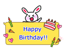 Rabbit balloon sticker sticker #10388820