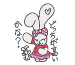 ribbon rabbit rabbit sticker #10389904