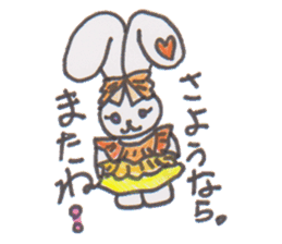 ribbon rabbit rabbit sticker #10389911