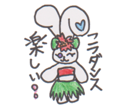ribbon rabbit rabbit sticker #10389915
