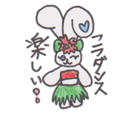 ribbon rabbit rabbit sticker #10389915