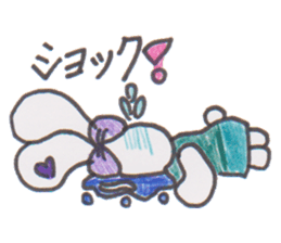 ribbon rabbit rabbit sticker #10389919