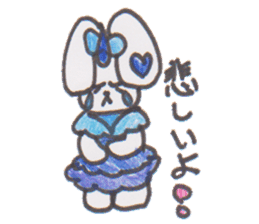 ribbon rabbit rabbit sticker #10389920