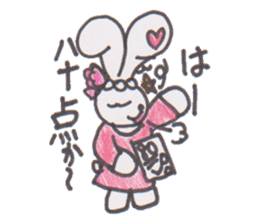 ribbon rabbit rabbit sticker #10389921