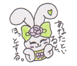 ribbon rabbit rabbit sticker #10389927